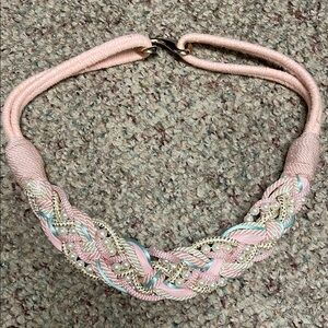 Vintage Pink and Blue Braided Belt
